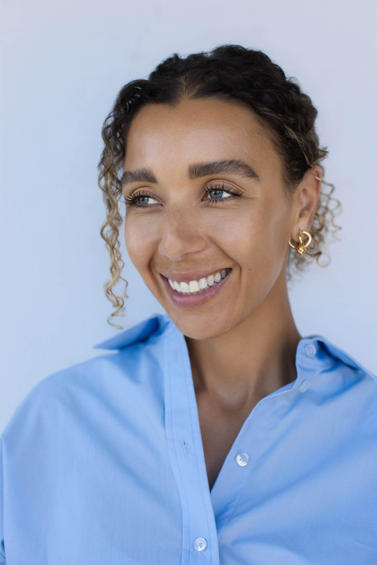 Charlene Marshall, founder of Studio Tenth, in a pale blue shirt